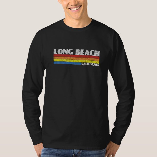 Camiseta Retro 80s Long Beach California CA Souvenir (Anverso)