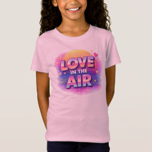 Camiseta Retro 80s San Valentín Amor en el Aire