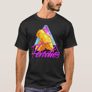 Camiseta Retro 80s Vaporwave Pollo Tendies Dank Meme