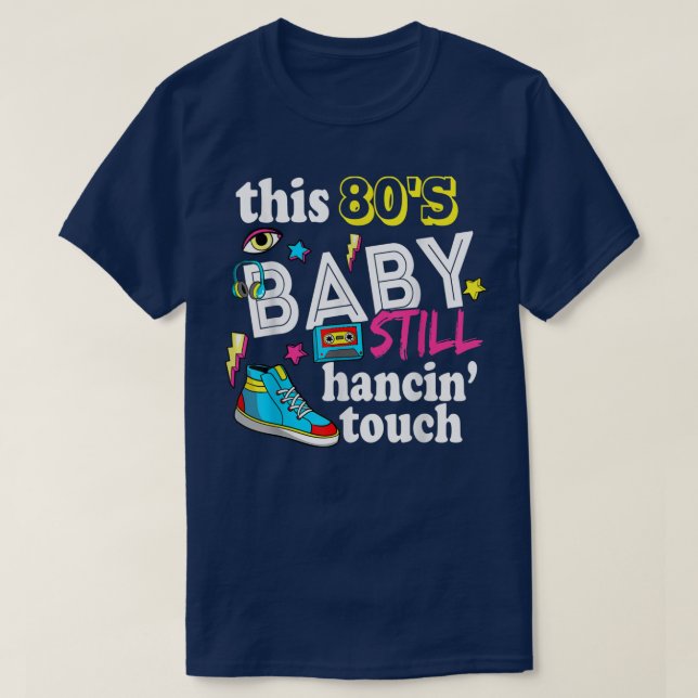 Camiseta Retro 80s Vibe Music Radio Sneaker 80s Theme Party (Diseño del anverso)
