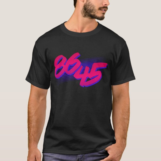 Camiseta Retro 86 45 Impedir a Trump contra Trump (Anverso)