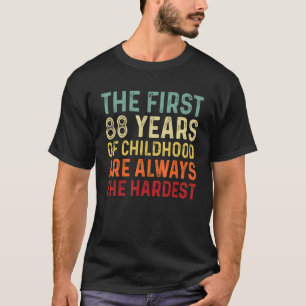 Camiseta Retro 88 años Hombres de edad diciendo 88º cumplea