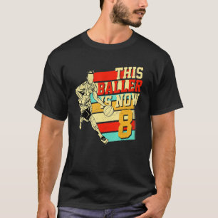 Camiseta Retro 8 Baloncesto de Cumpleaños Este Baller Tiene