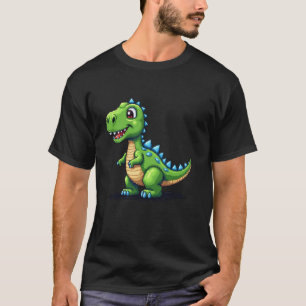 Camiseta Retro 8 bit T Rex Pixel Art Vintage Dinosaurio