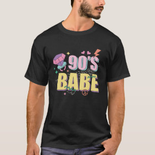 Camiseta Retro 90 Babe 90 Vibes 90 Fiesta gráfico