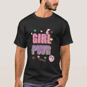 Camiseta Retro 90 GRL PWR 90 Vibes Chica 90 Energía