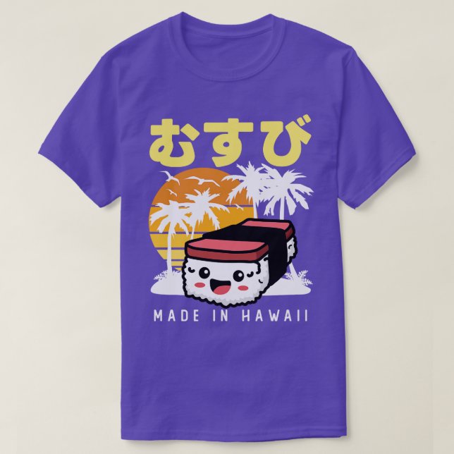 Camiseta Retro 90 Japanase Correo Basura Hawái Musubi 90 Ka (Diseño del anverso)