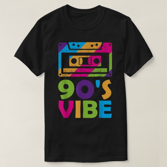 Camiseta Retro 90’s Vibe Cassette Design (Diseño del anverso)