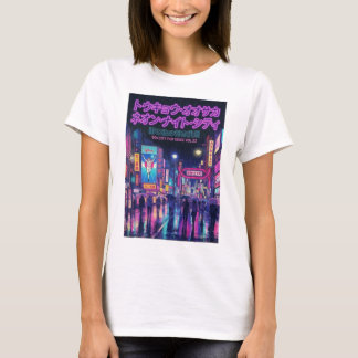 Camiseta Retro 90s City Pop Night: Neon Tokyo & Osaka Rain 