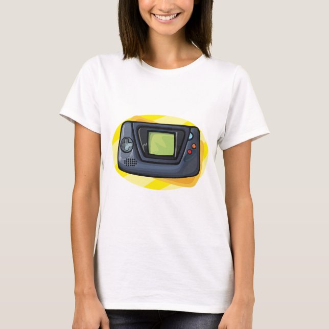 Camiseta Retro 90s Handheld Game Console Gamer (Anverso)