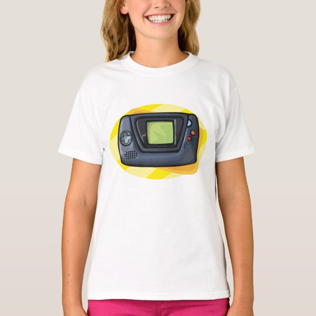 Camiseta Retro 90s Handheld Game Console Gamer (Anverso)