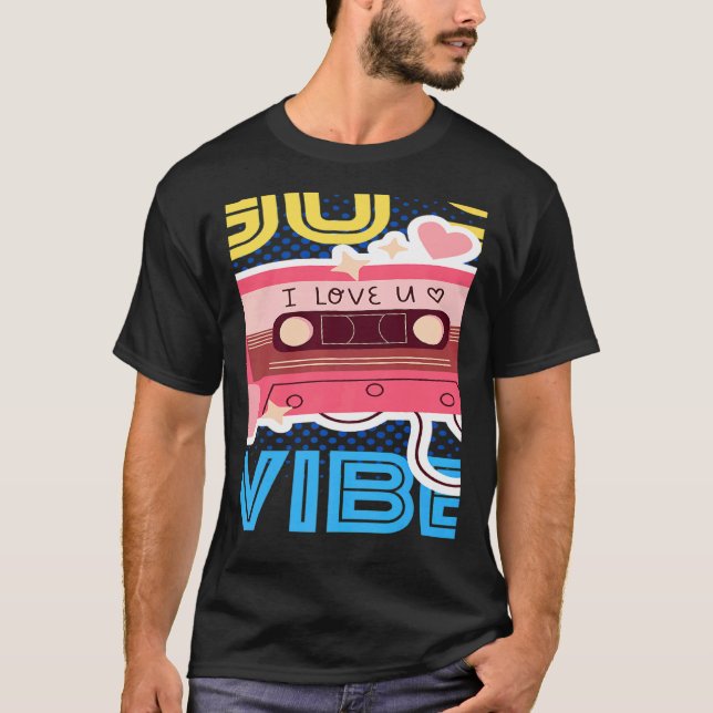 Camiseta Retro 90's Vibe with Cassette 1990s Music 90s Cost (Anverso)
