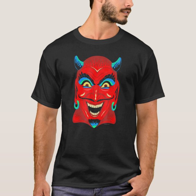 Camiseta Retro A Go Go Ghoulsville Fun House Red Devil Horr (Anverso)