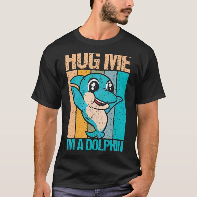 Camiseta Retro Abrazo Me Soy Delfín Y Delfín (Anverso)