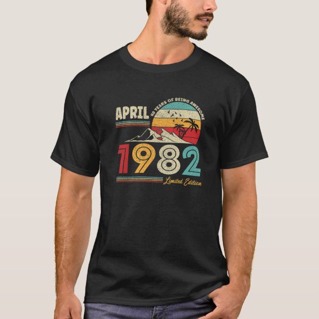 Camiseta Retro Abril 1982 Edición Limitada De 40 Años 40ª (Anverso)
