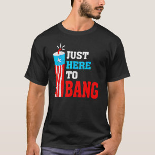 Camiseta Retro Acá Para Bang Fireworks Bandera De Estados U