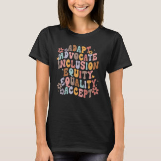 Camiseta Retro Adapt Advocate Inclusion Equity Equality Acc