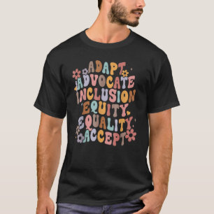 Camiseta Retro Adapt Advocate Inclusion Equity Equality Acc