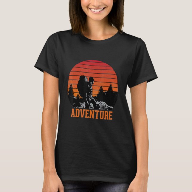 Camiseta Retro Adventure Backpacker Enthusiast Mountain exp (Anverso)