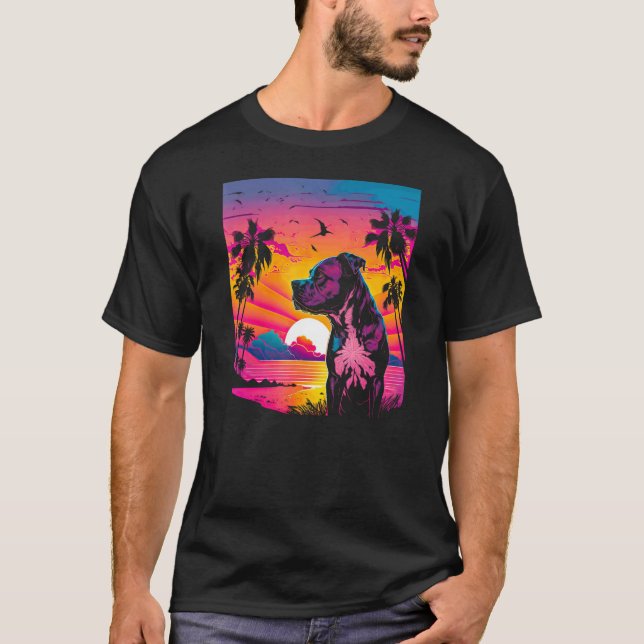 Camiseta Retro Aesthetic American Staffordshire Terrier dog (Anverso)