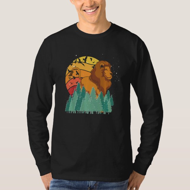 Camiseta Retro Africa Safari Animal  Forest Nature Birds Li (Anverso)