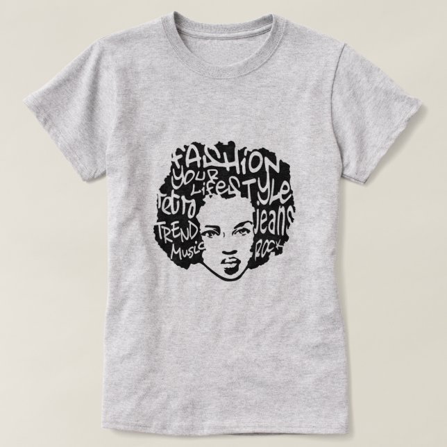 Camiseta Retro Afro (Diseño del anverso)