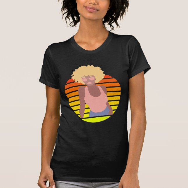 CAMISETA RETRO AFRO QUEEN - REINA AFROAMERICANA