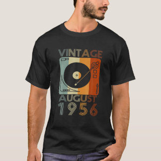 Camiseta Retro Agosto De 1956 T 65º Regalo De Cumpleaños 65