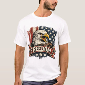 Camiseta Retro Águila Calva Libertad | Patriota Vi