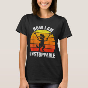 Camiseta Retro Ahora Soy Imparable Divertida T-rex