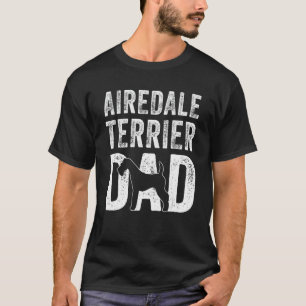 Camiseta Retro Airedale Terrier Dad Papá Papá Dia Perro S