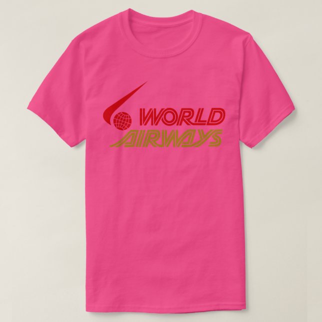 Camiseta Retro Airlines World Airways Oakland CA 1975 (Diseño del anverso)