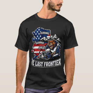 Camiseta Retro Alaska La Última Frontera Mapa de Oso de Hoc