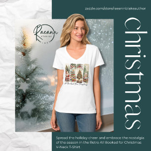 Camiseta Retro All Booked for Christmas con cuello