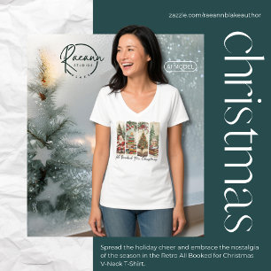 Camiseta Retro All Booked for Christmas con cuello