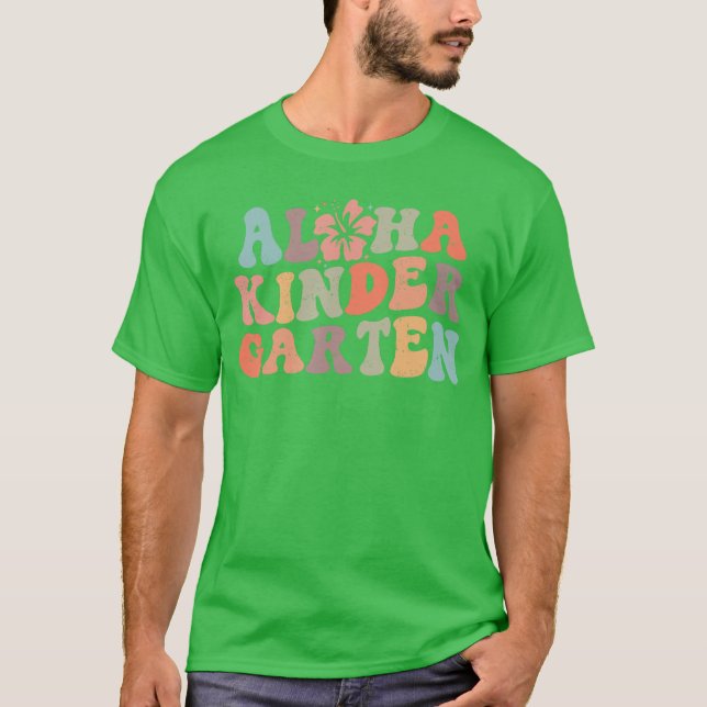 Camiseta Retro Aloha Kindergarten Teacher Life Summer Beach (Anverso)