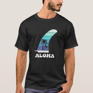 Camiseta Retro Aloha Surfboard Tee Longboard SUP Single Fin