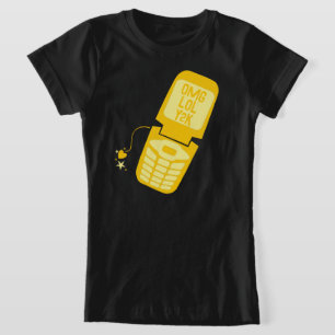 Camiseta Retro Amarillo Flip Phone