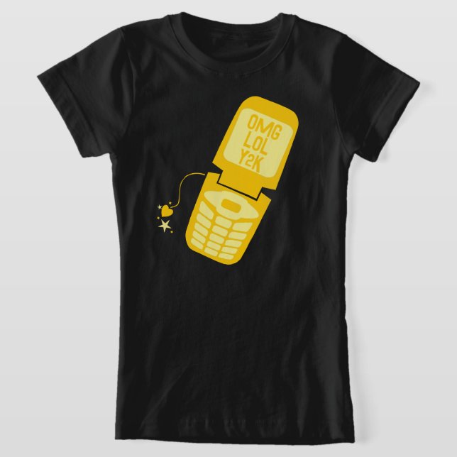 Camiseta Retro Amarillo Flip Phone (Distribución)