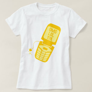 Camiseta Retro Amarillo Flip Phone