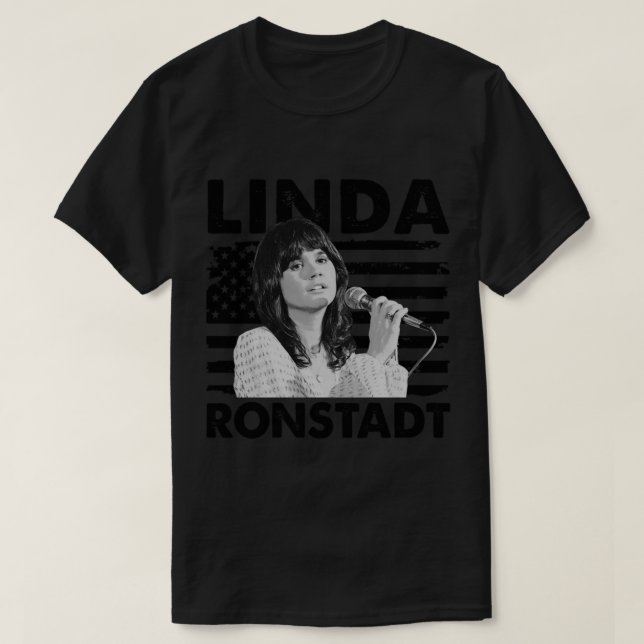 Camiseta Retro American Flag Linda Ronstadt Music Gift Esse (Diseño del anverso)