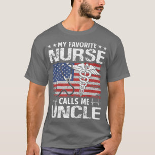 Camiseta Retro American Flag My Favorite Nurse Calls Me Unc