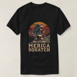 Camiseta Retro Americano Bigfoot Sasquatch Naturaleza