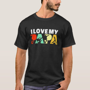 Camiseta Retro Amo Mi Papá Parkour Papá Padre Día De Los Pa