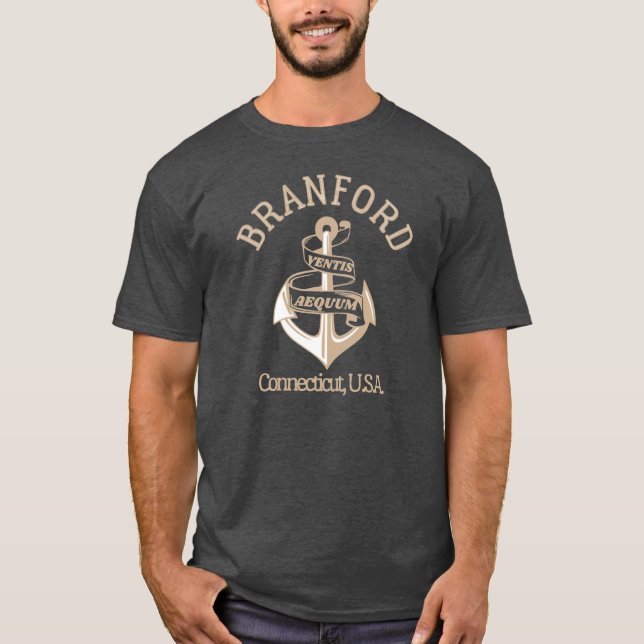 Camiseta Retro Anchor Branford Connecticut US (Anverso)