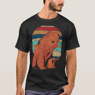 Camiseta Retro Animal Brown Bear Forest Bear