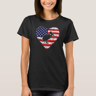 Camiseta Retro Animal Pelicano Del Corazón Vintage
