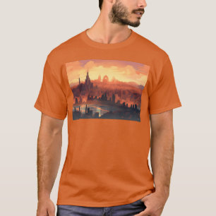 Camiseta Retro Anime Barcelona Un horizonte nostálgico retr