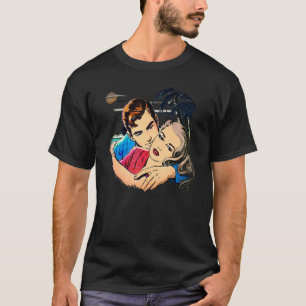 Camiseta Retro Años 1950 Verdadero Romance Novel Cover Rock