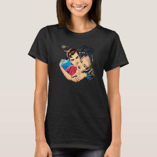 Camiseta Retro Años 1950 Verdadero Romance Novel Cover Rock